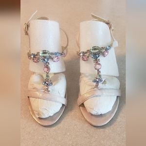 Jeweled Nina Strapy Sexy  Heels 7 New w/o Box